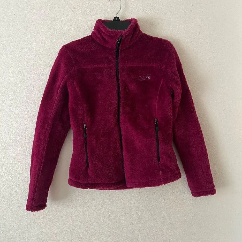 Mountain Hardwear Fuchsia Pink Teddy Bear Full Zip Fuzzy Cozy Fleece Jacket S